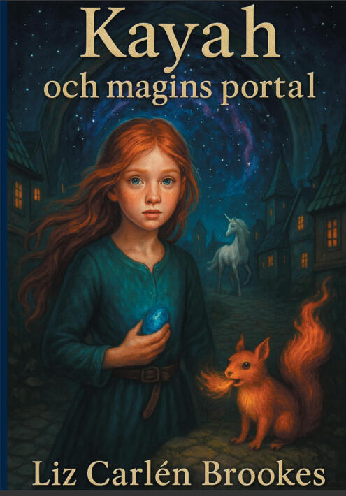 Book cover: Kayah och magins portal by Liz Carlén Brookes